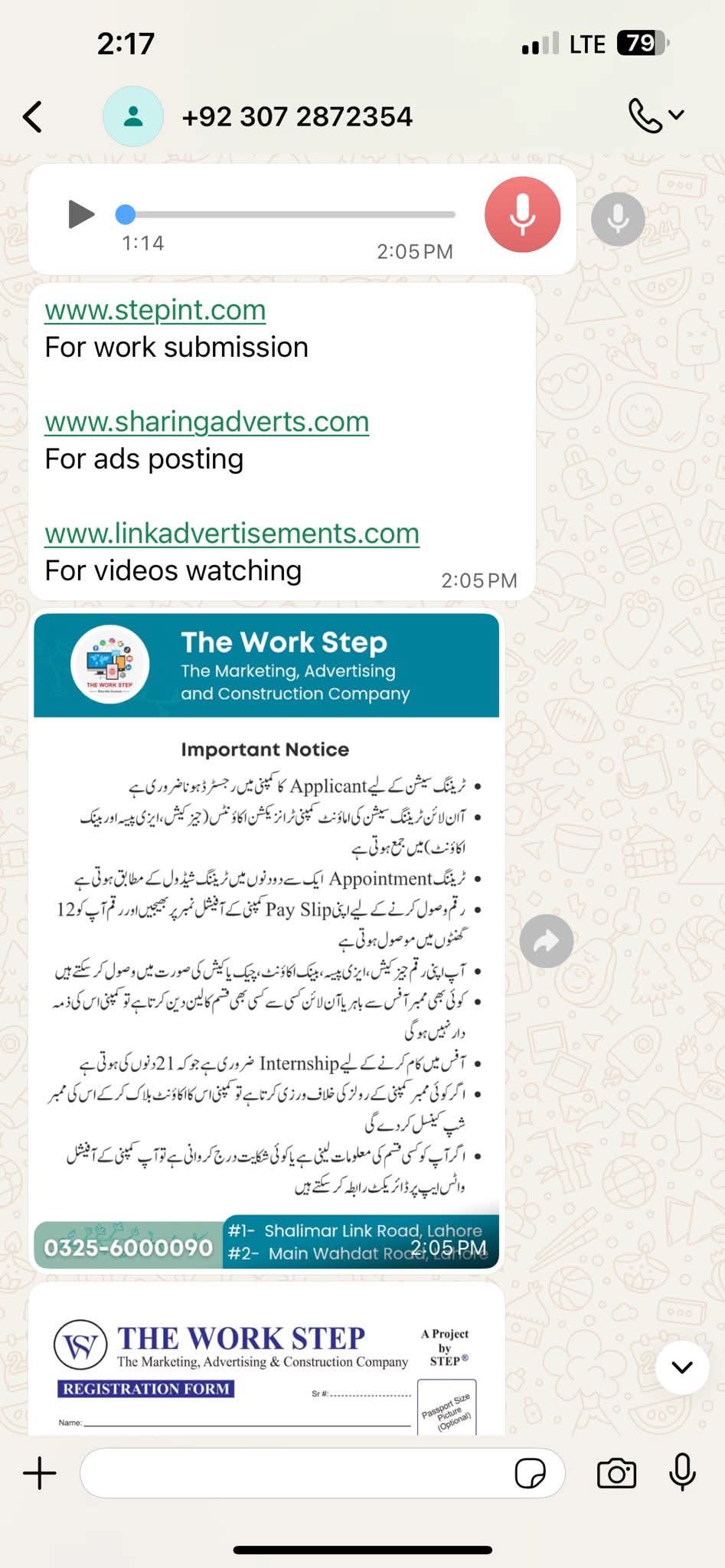 Report attachment 4 for Fake online work