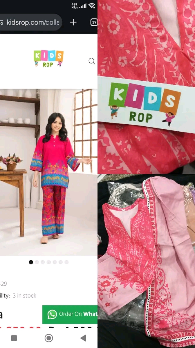 Report attachment 3 for Kids.rop clothing is Fraud and Scam