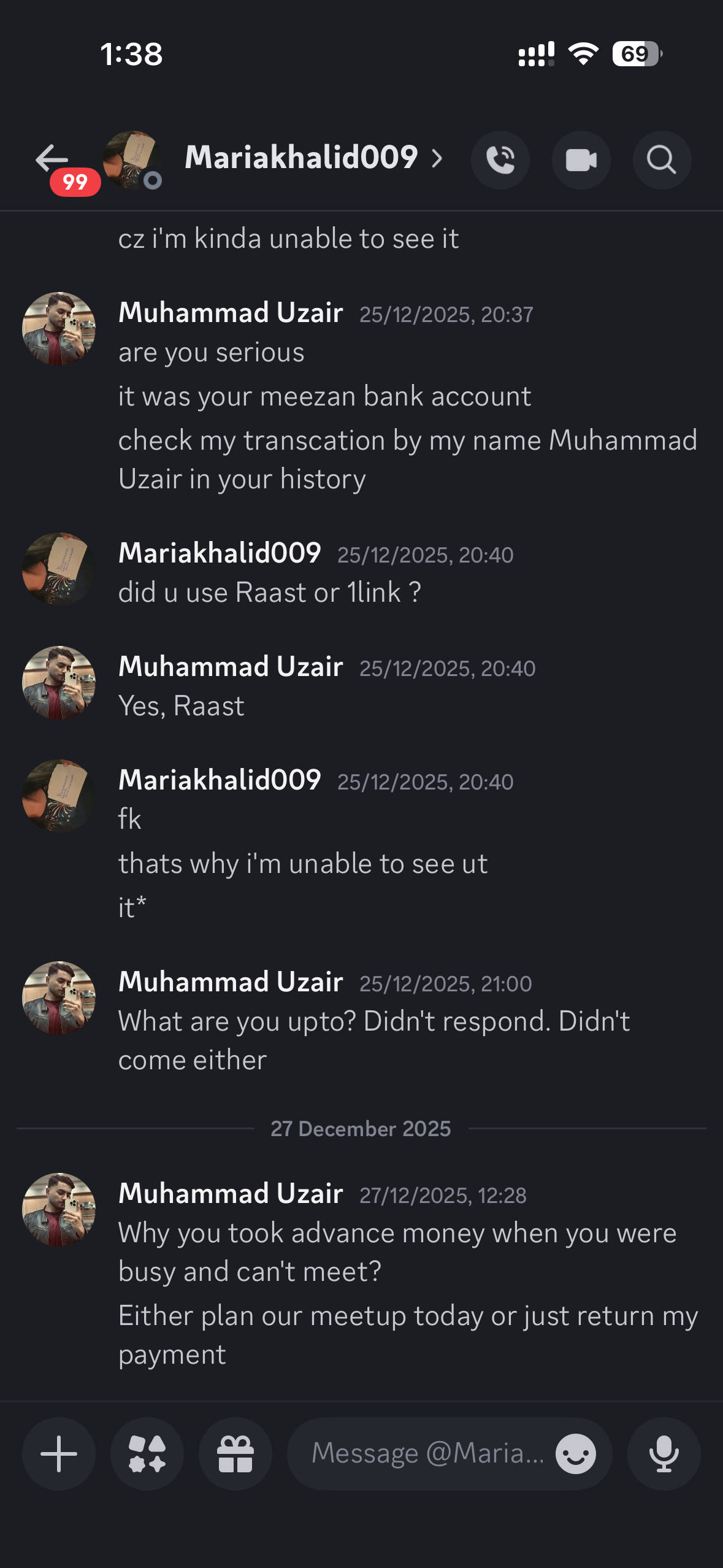 Report attachment 1 for Scammer