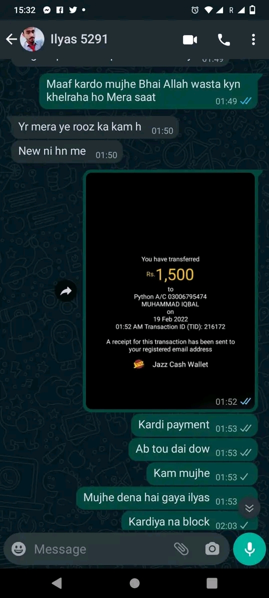 Report attachment 4 for He scammed twice.