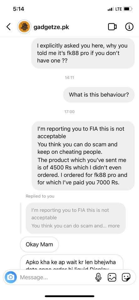 Report attachment 2 for Fake insta page