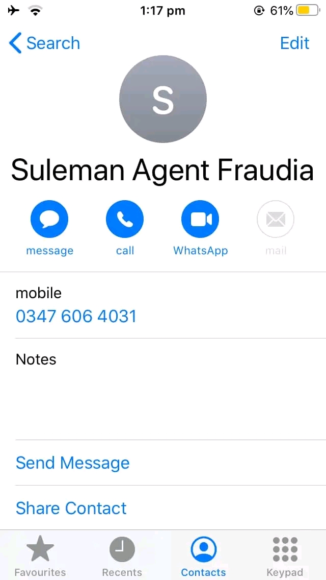 Report attachment 3 for Be awar from this agent He was the most fraud person