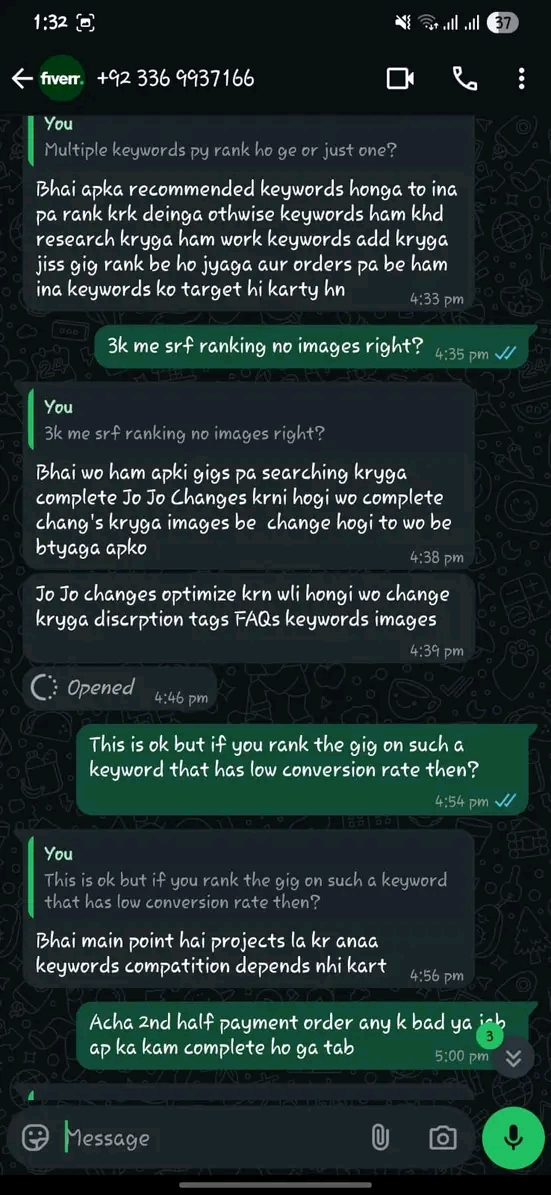 Report attachment 2 for fiverr gig ki SEO fraud
