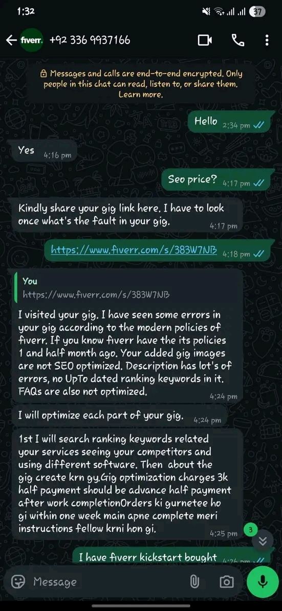 Report attachment 3 for fiverr gig ki SEO fraud