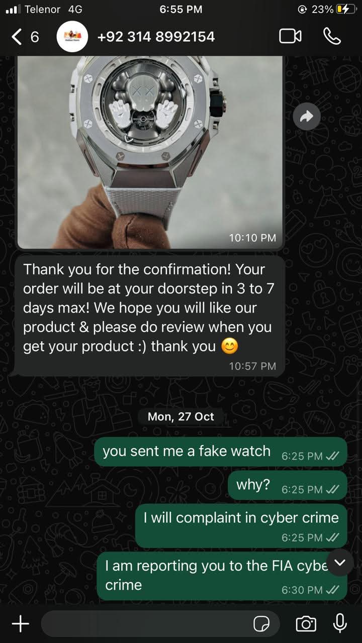 Report attachment 2 for Fake product