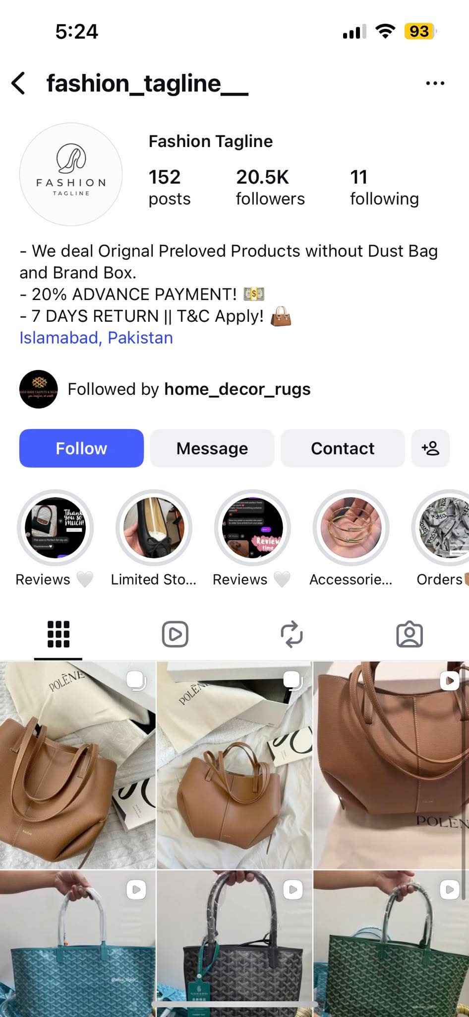 Report attachment 1 for Fake Instagram page