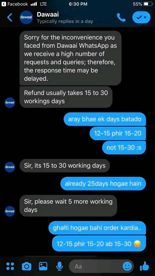 Report attachment 2 for Dawaai PK fraud alert