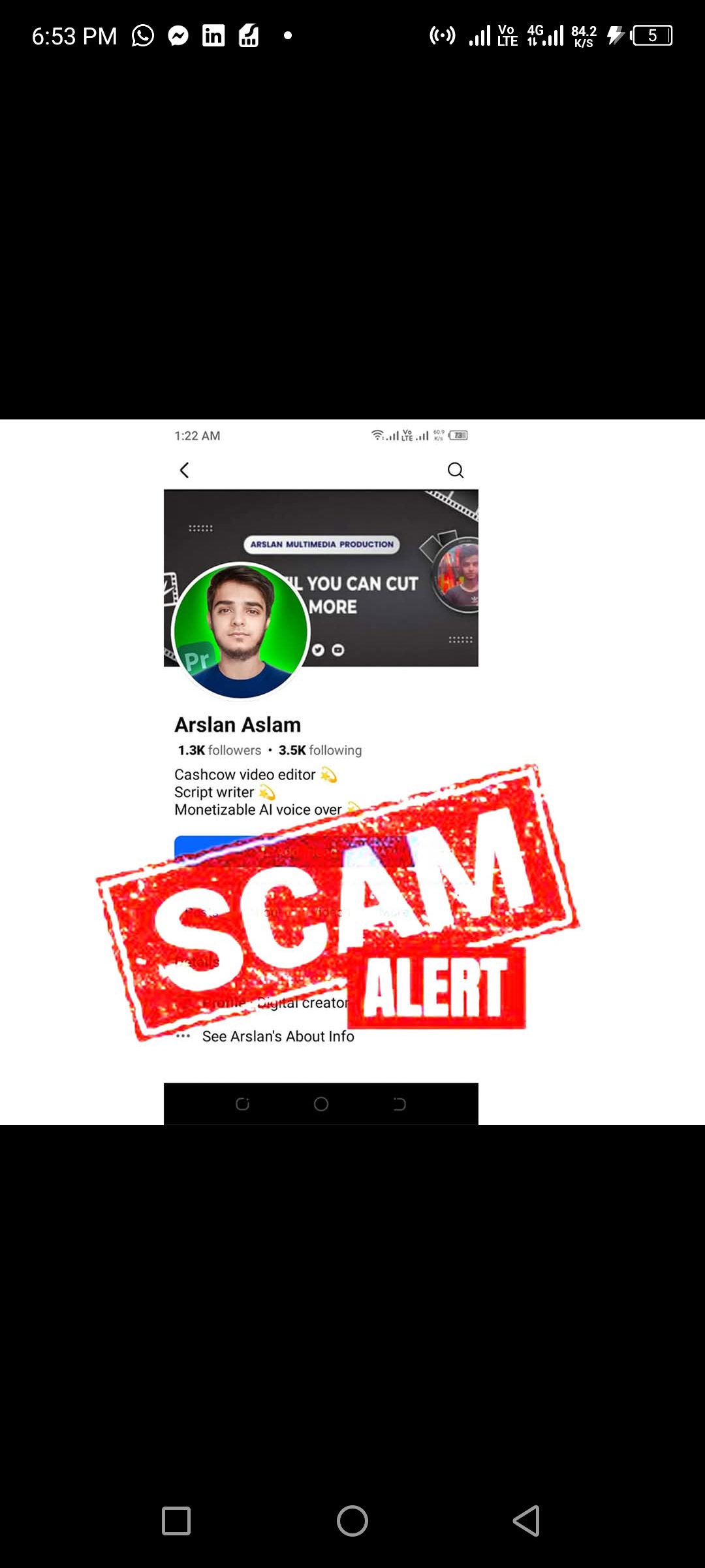 Report attachment 2 for Harrassing a Girl