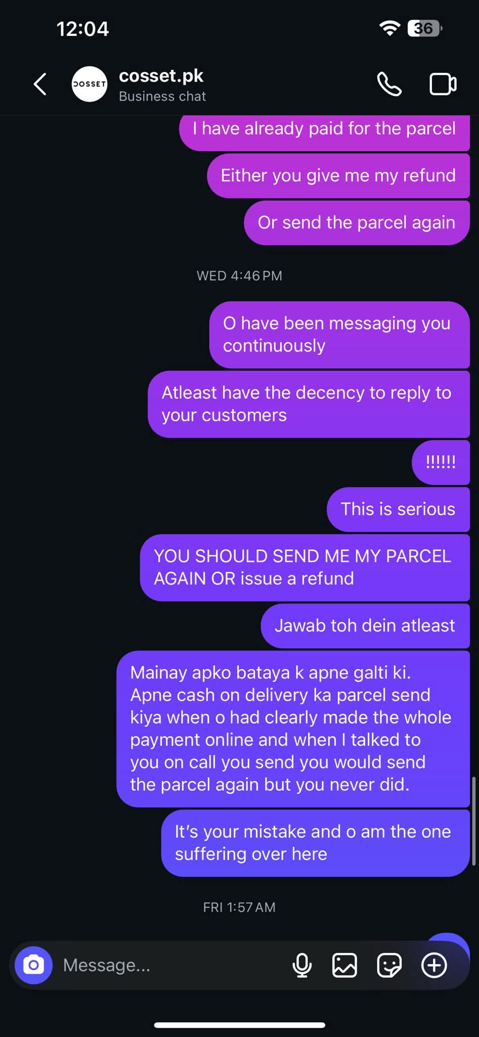 Report attachment 1 for This store is a scammer.