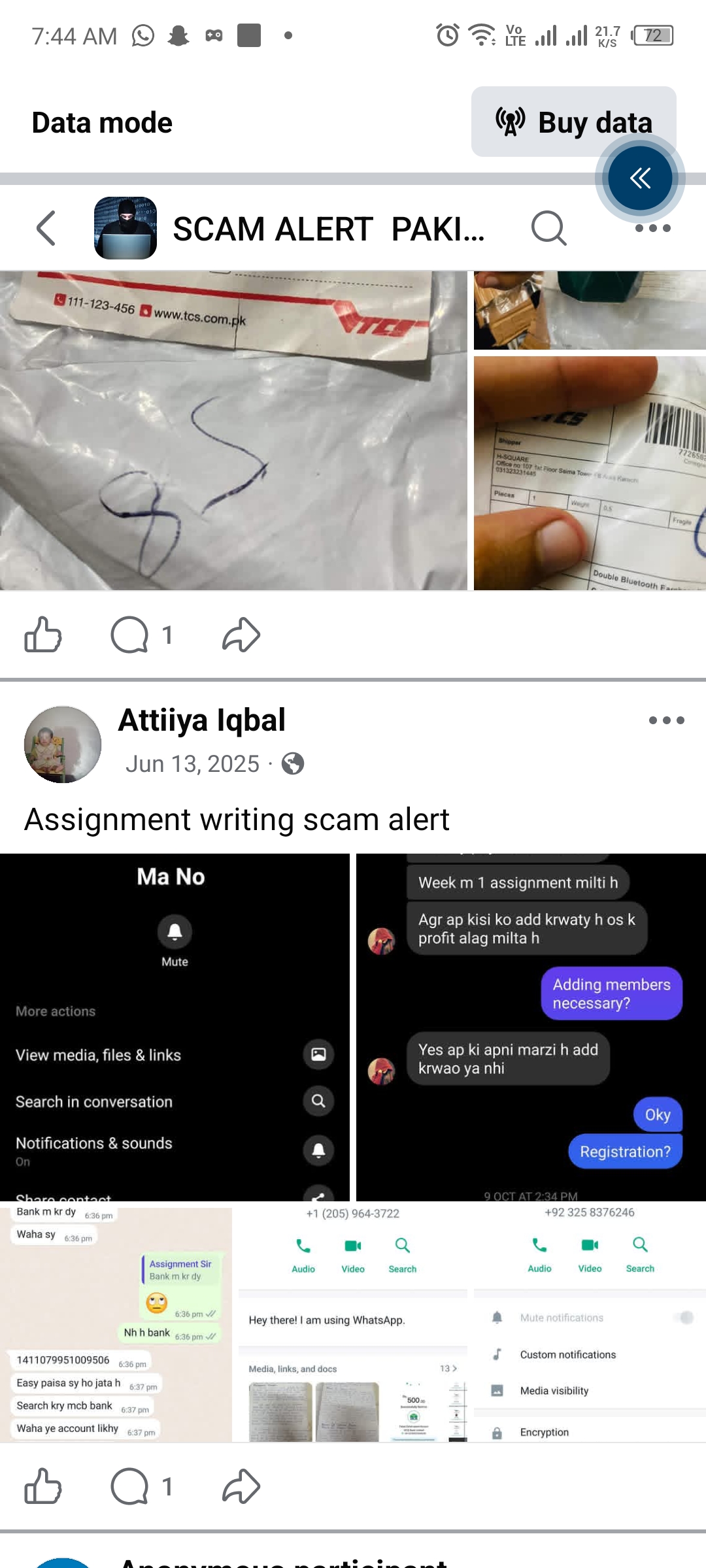 Report attachment 1 for Scam