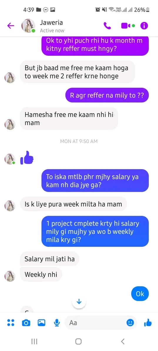 Report attachment 5 for Asalam o Alaikum kindly is bndi se dur rhyn ye log sarasar fraud hyn hr ek