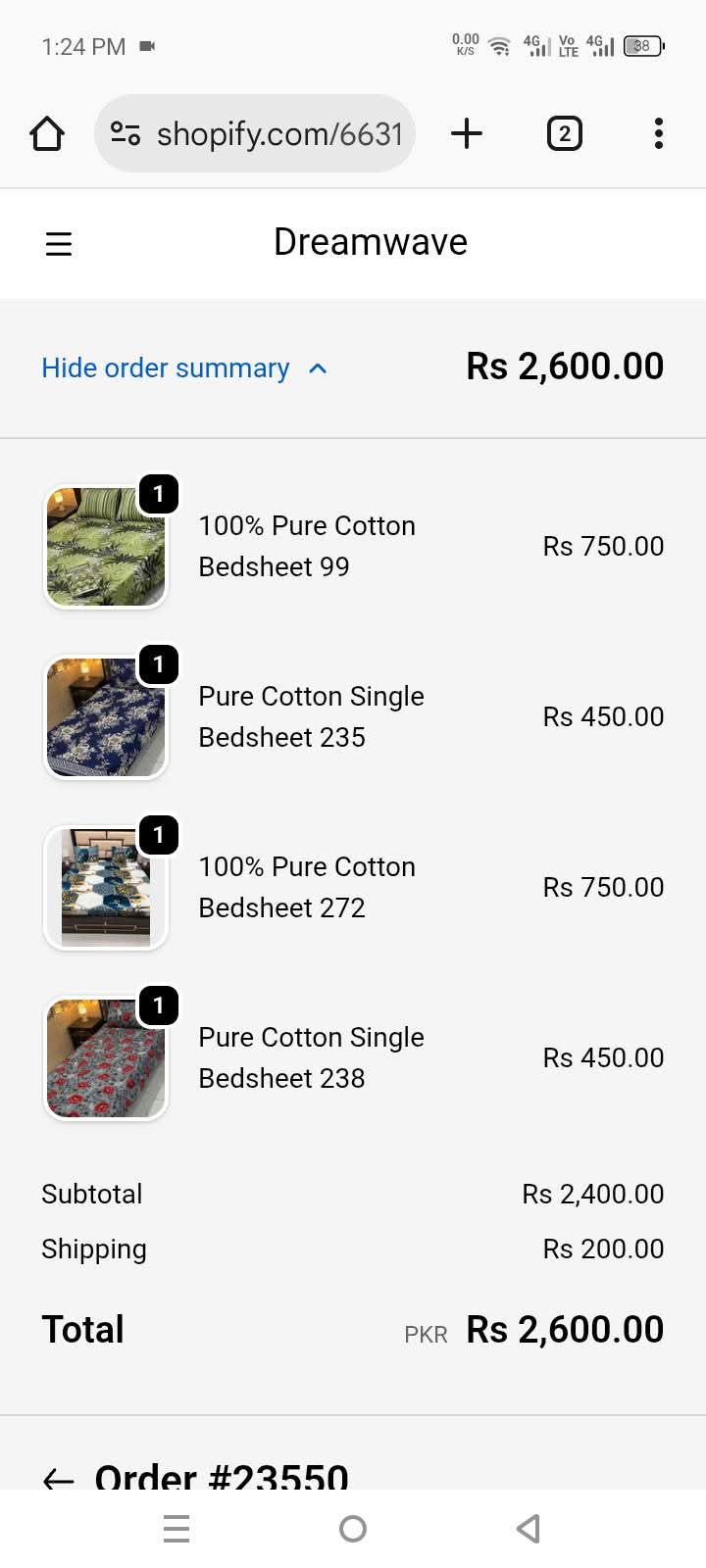 Report attachment 1 for Fake product selling website