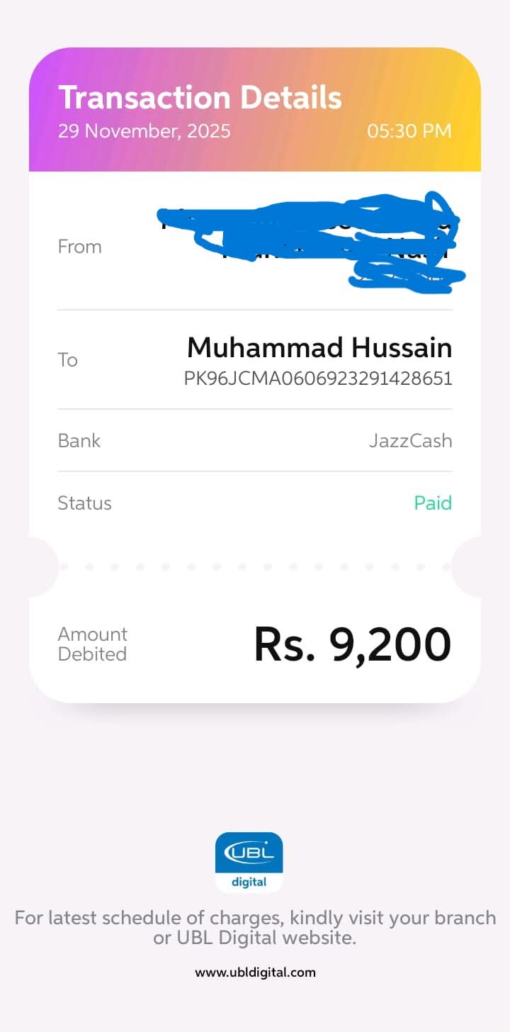 Report attachment 1 for Scam Facebook page for fashion designer shop