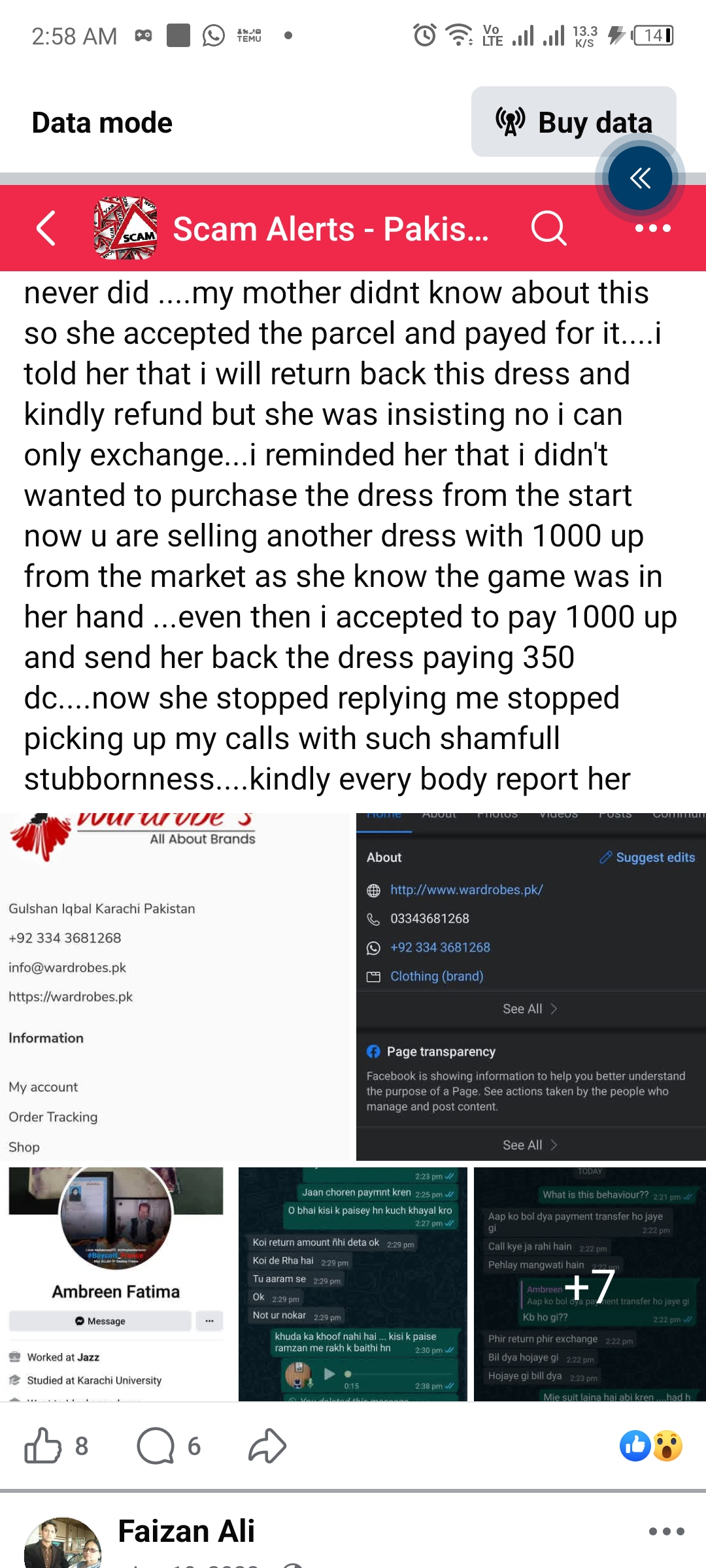 Report attachment 1 for Scam