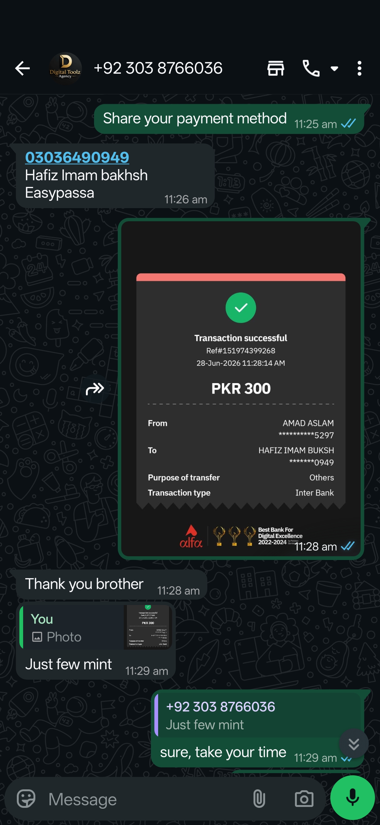 Report attachment 1 for Scammer on the name of so called digital agency
