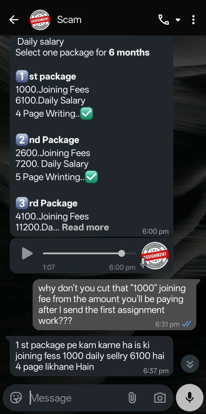 Report attachment 1 for Fake Online Writing Work