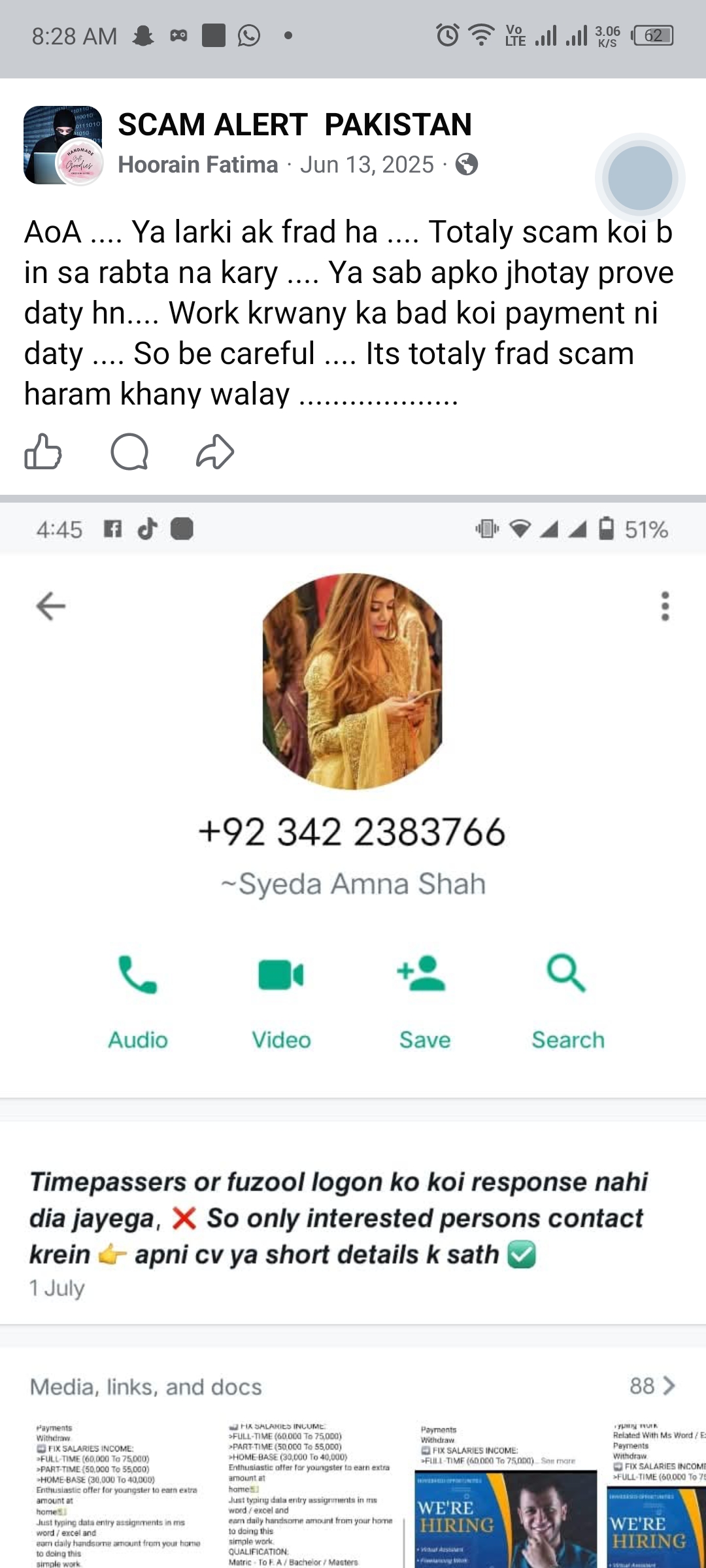 Report attachment 1 for Scam