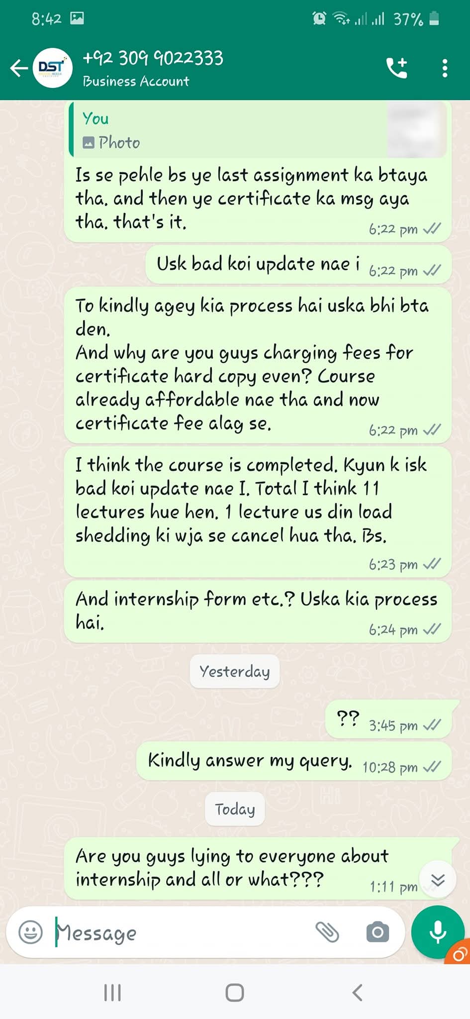 Report attachment 2 for Fake training program 