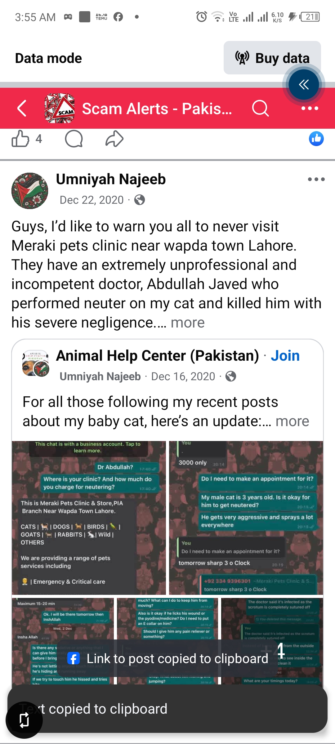 Report attachment 1 for Scam