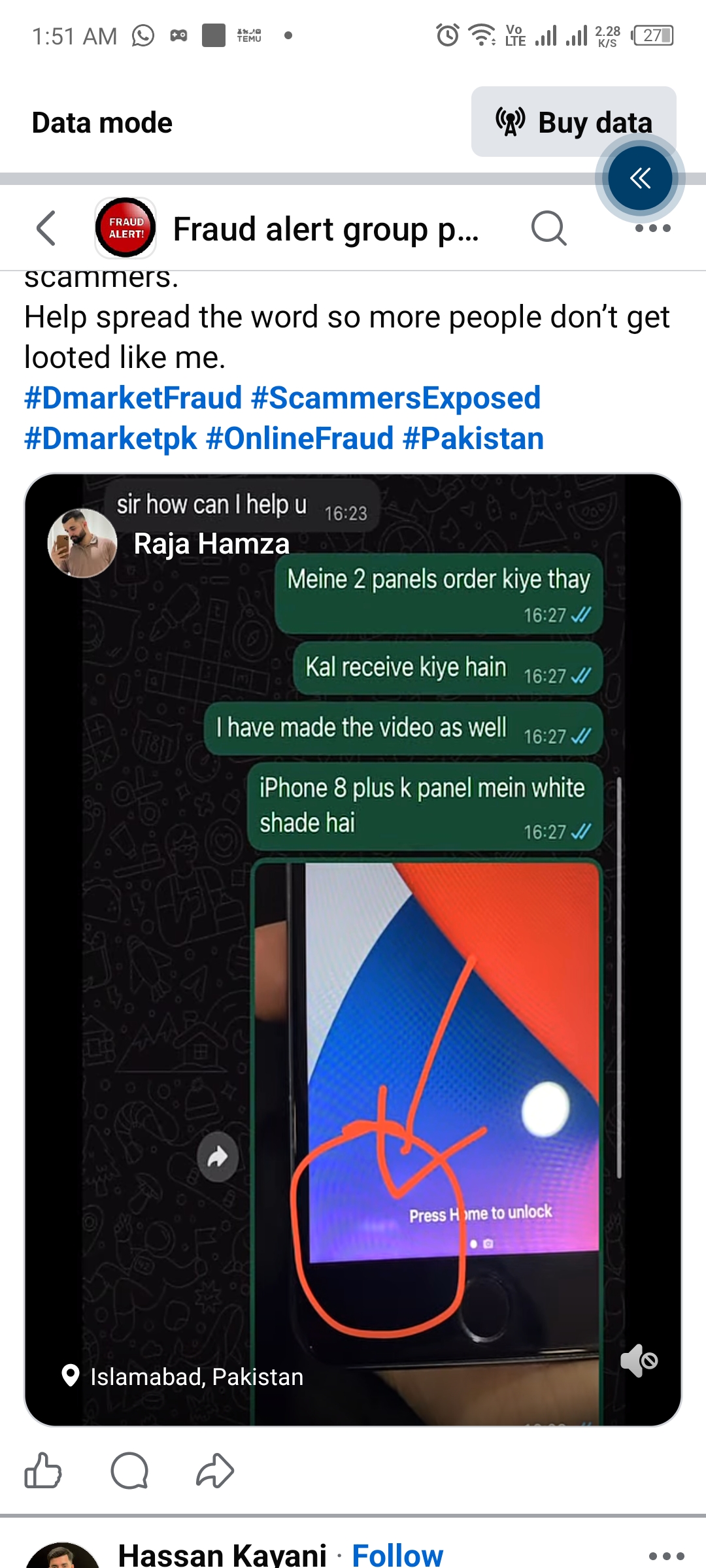 Report attachment 1 for Scam