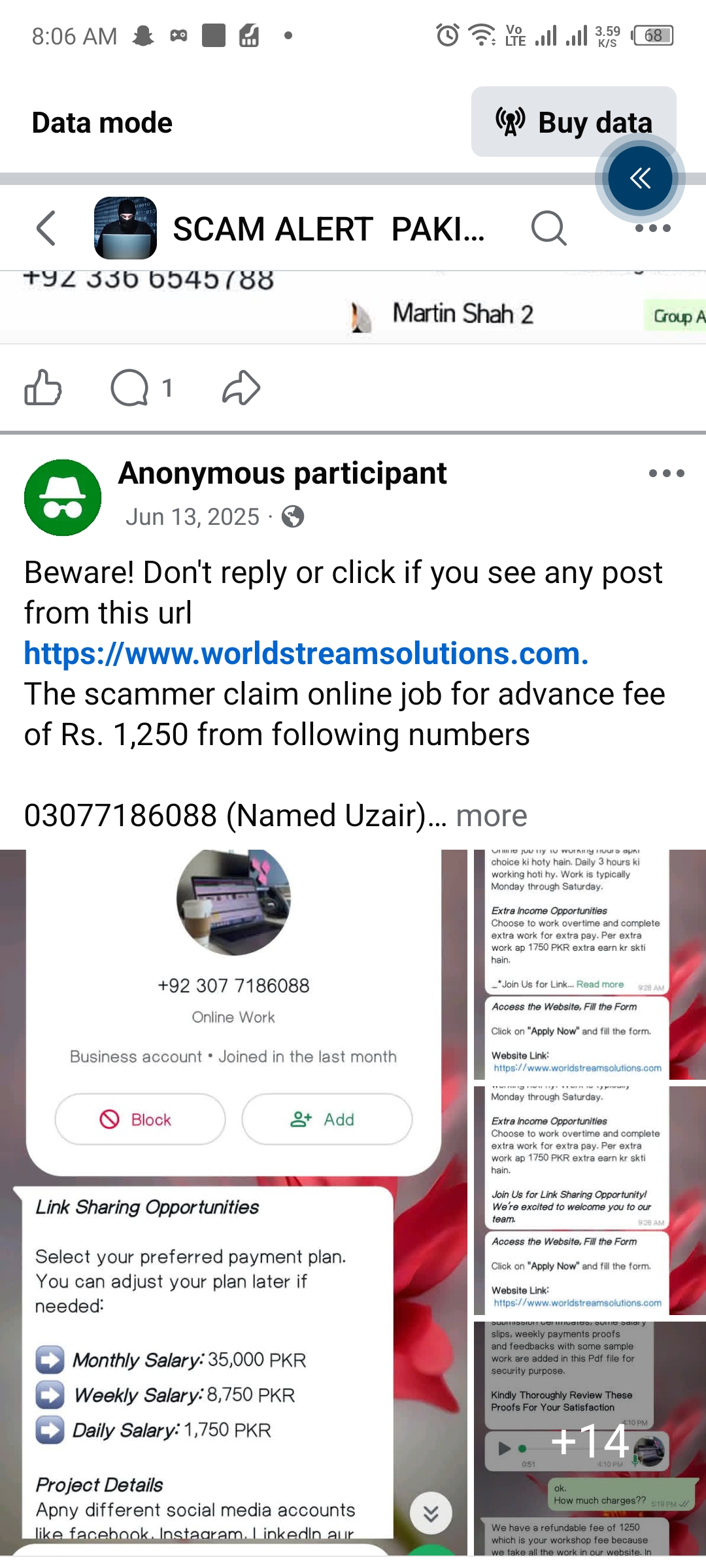 Report attachment 1 for Scam
