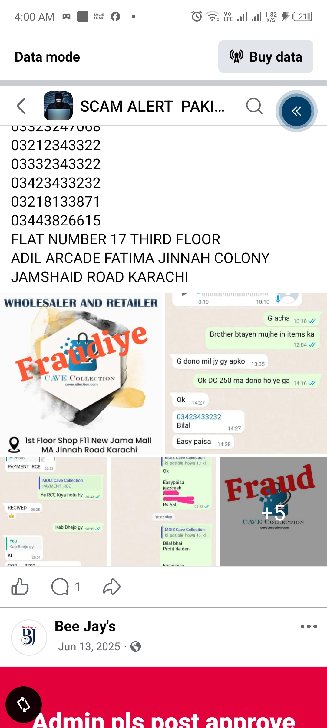Report attachment 1 for Scam