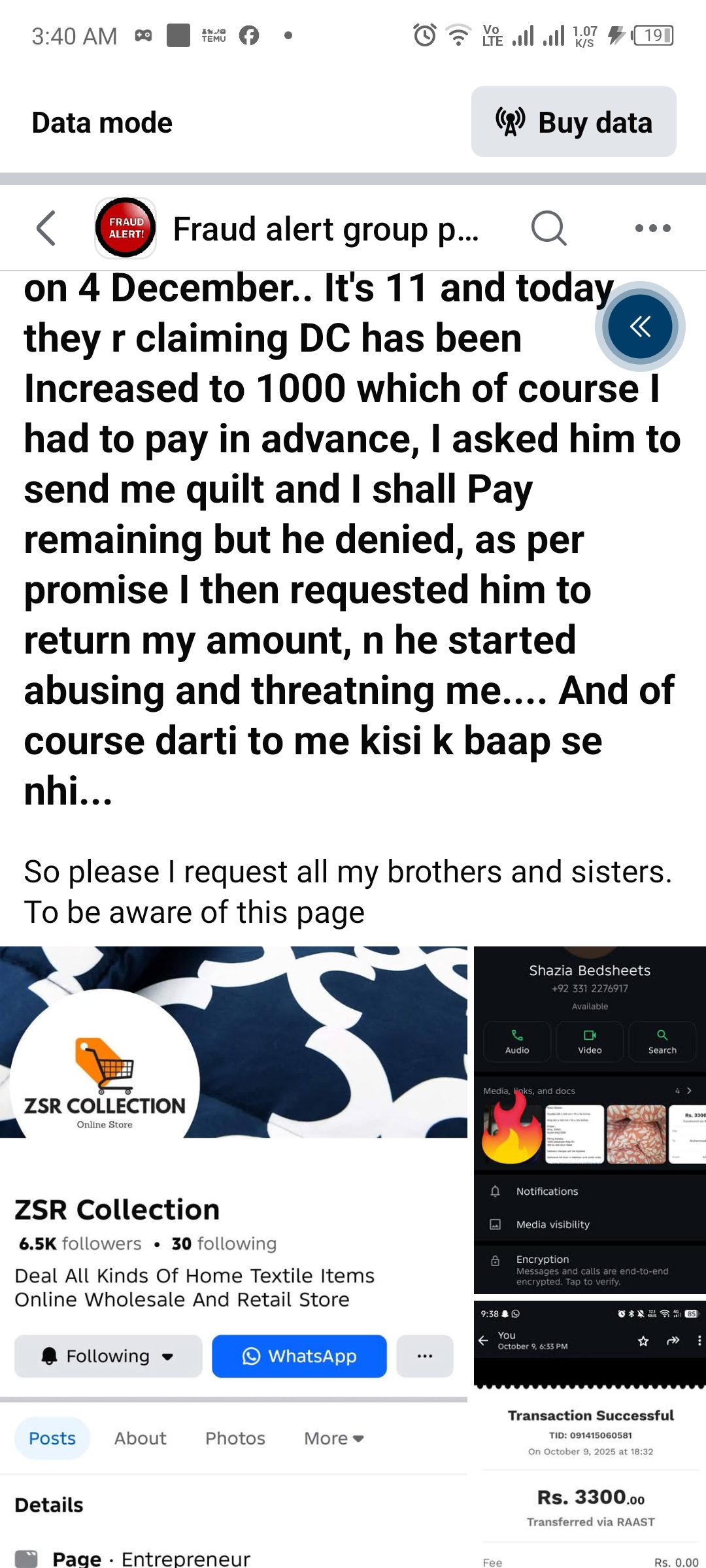 Report attachment 1 for Scam