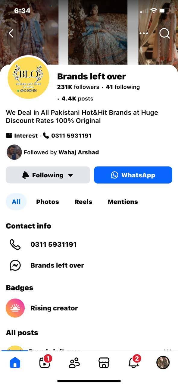 Report attachment 2 for Two Facebook fraud pages
