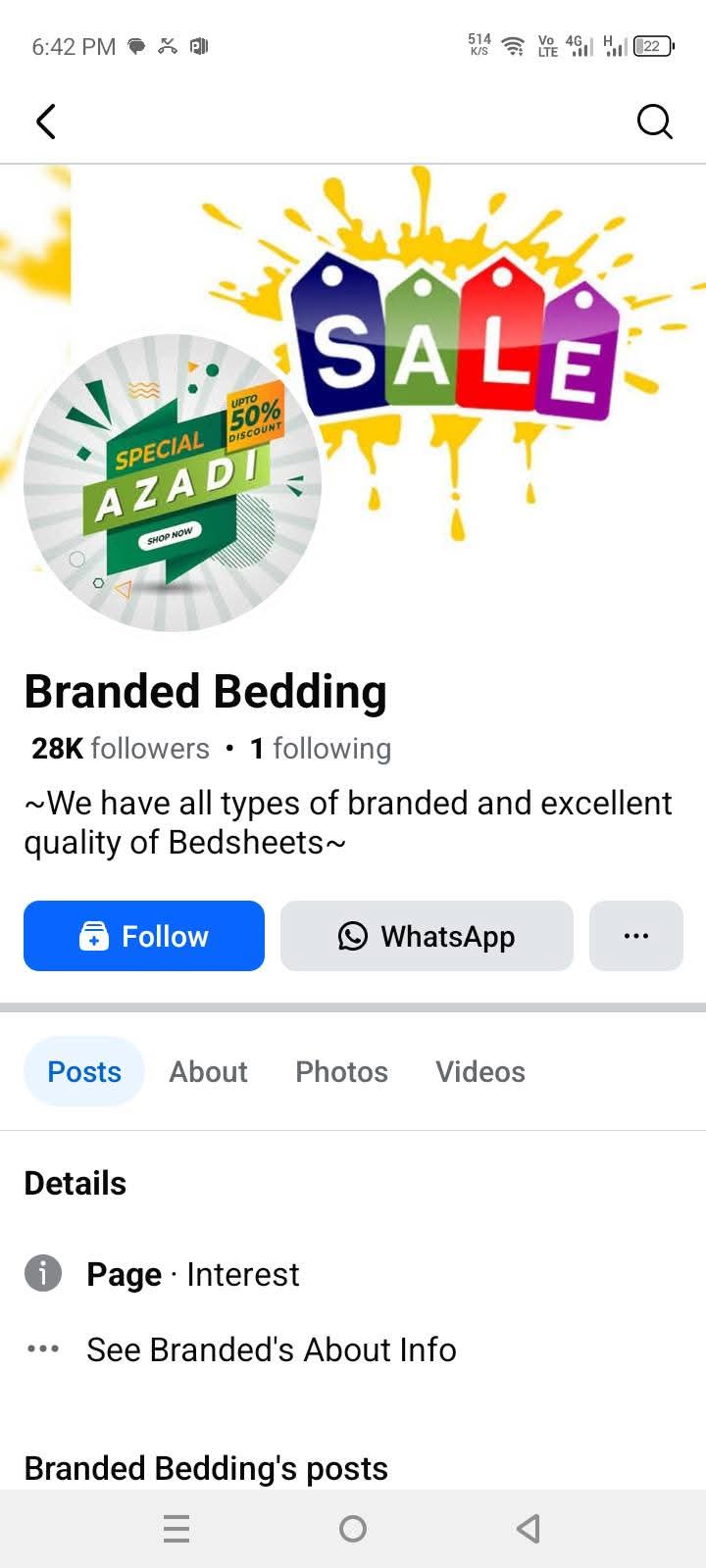 Report attachment 1 for Bedsheet selling fraud brand