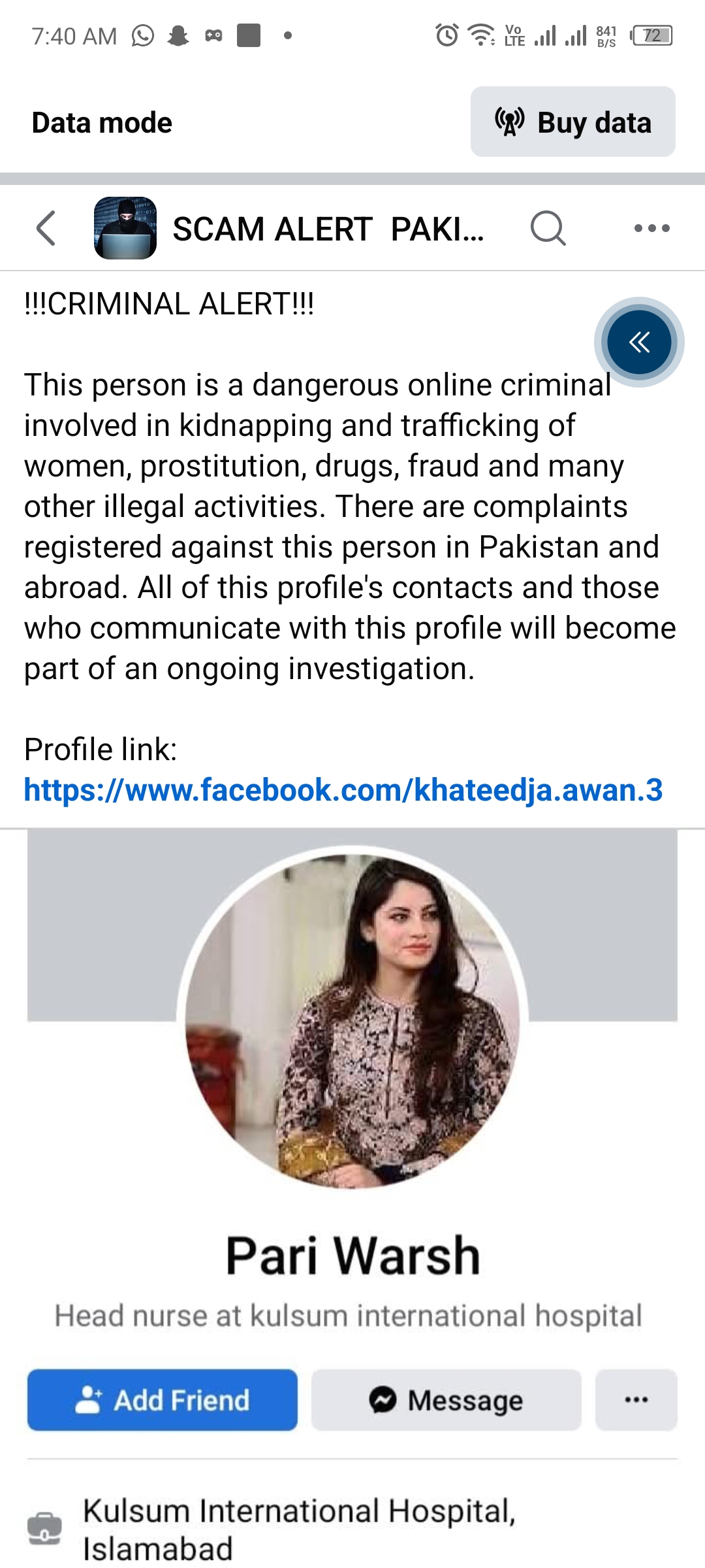 Report attachment 1 for Scam