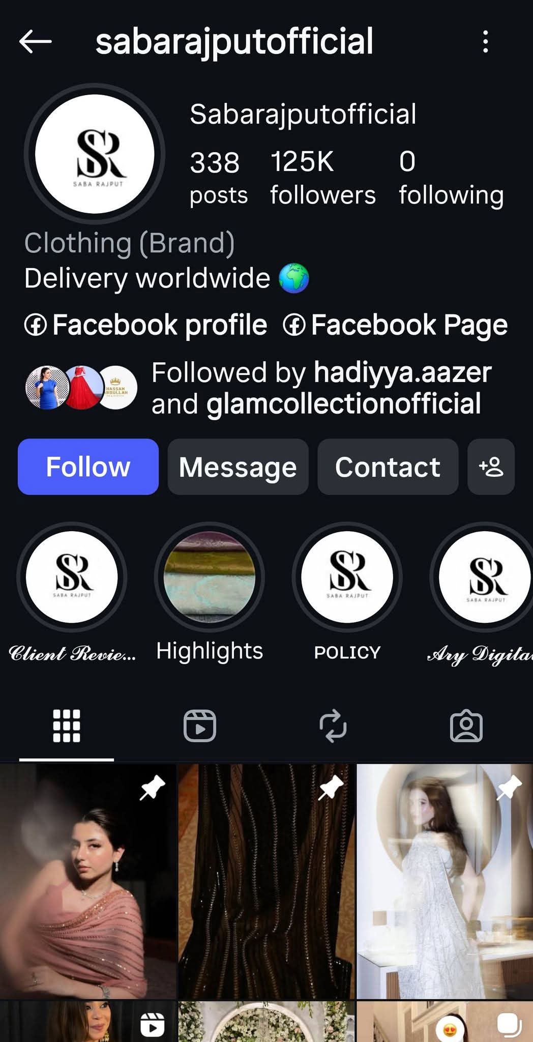 Report attachment 2 for Fraud Instagram page